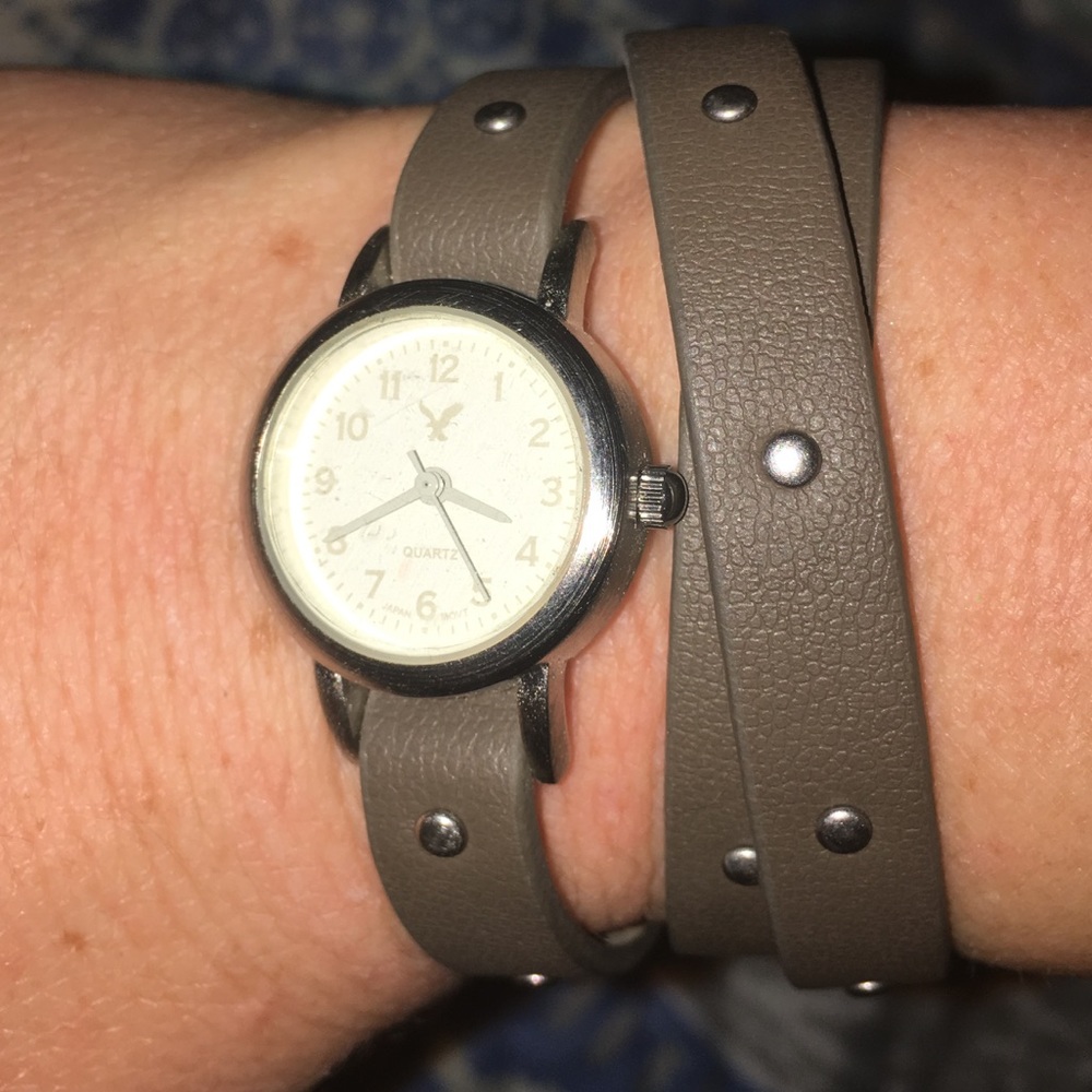American Eagle leather wrap watch